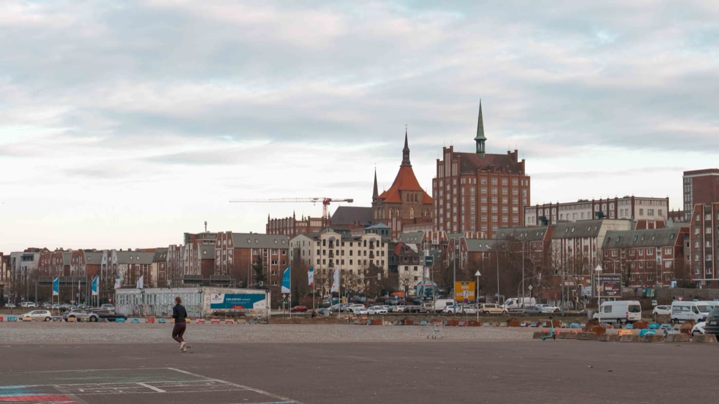 Rostock old town cityscape